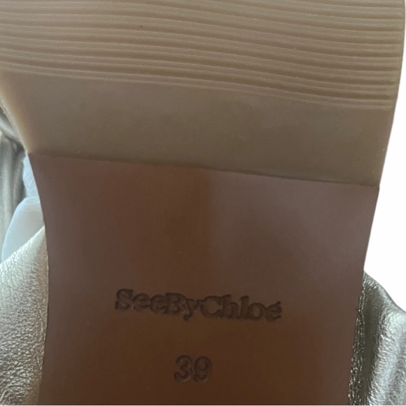 SEE BY CHLOE KNOT GOLD COLOR SANDAL SIZE EU 39, US 9 - Picture 8 of 9